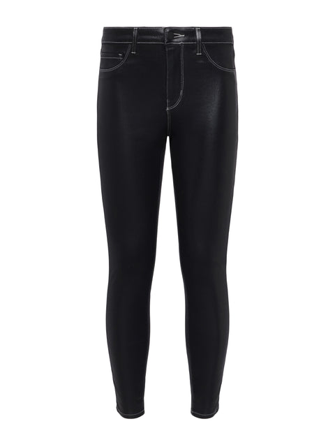 L'AGENCE Margot High Rise Skinny Jean In Navy Coated