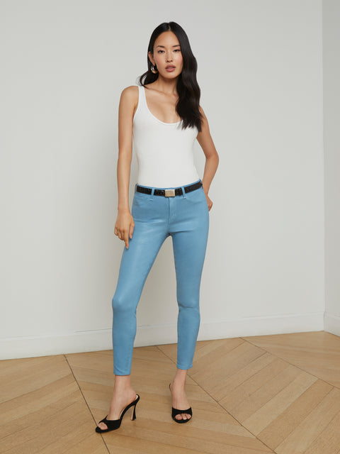 Margot Coated Skinny Jean jean L'AGENCE