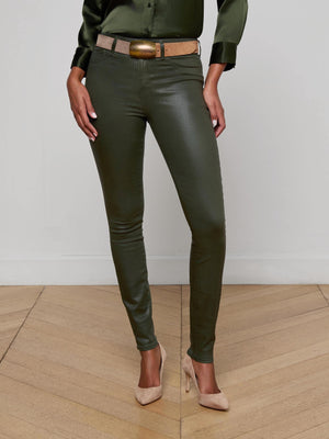 Jean skinny enduit de marguerite