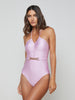 Leila Halter One-Piece Swimsuit swim L'AGENCE