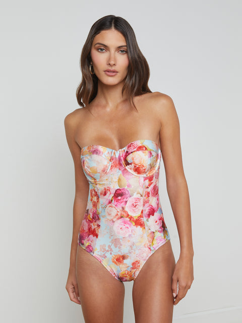 Amie Bandeau One-Piece Swimsuit swim L'AGENCE Sale