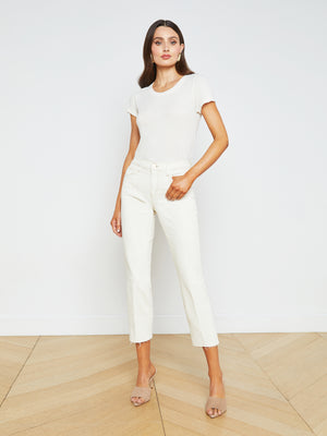 Sada Slim-Leg Cropped Jean jean L'AGENCE   