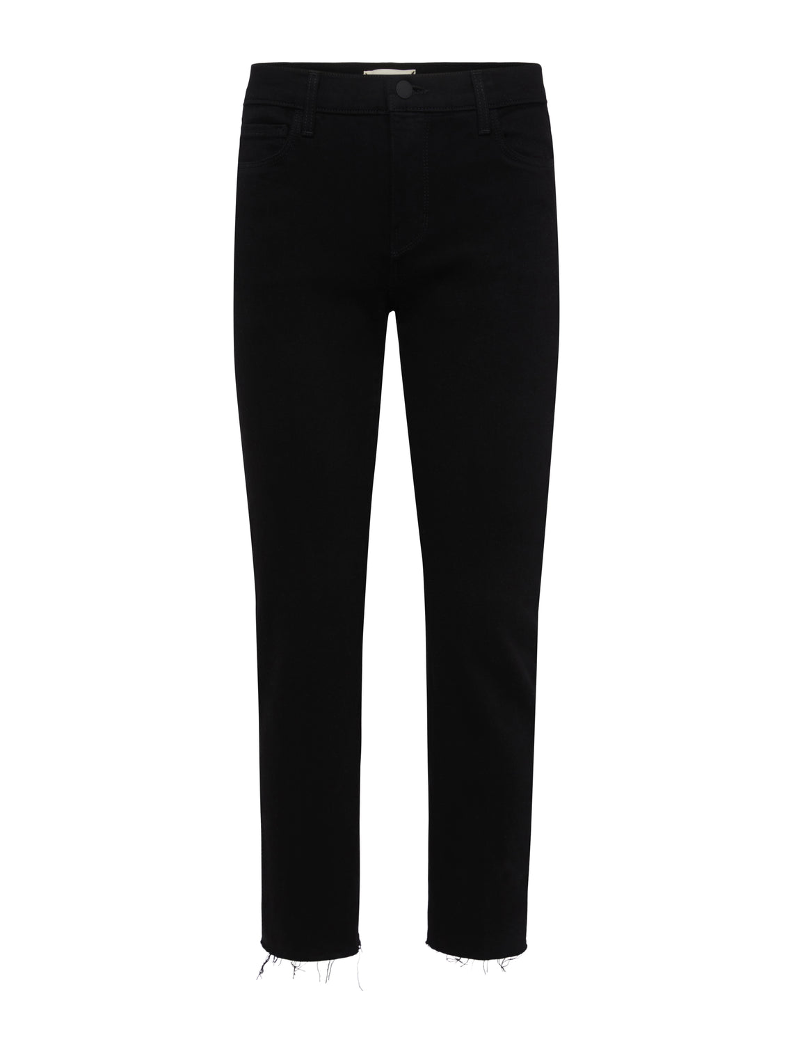 L'AGENCE Sada High-Rise Slim-Leg Cropped Jean In Black