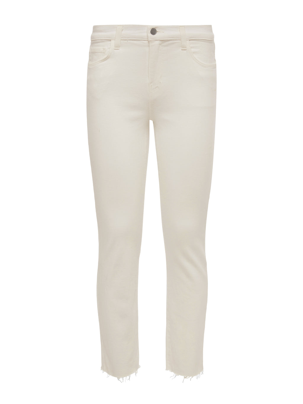 L'AGENCE Sada High-Rise Slim-Leg Cropped Jean In Vintage White