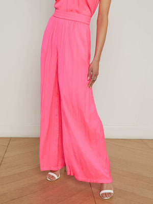 Lillian Satin Wide-Leg Pant pant L'AGENCE