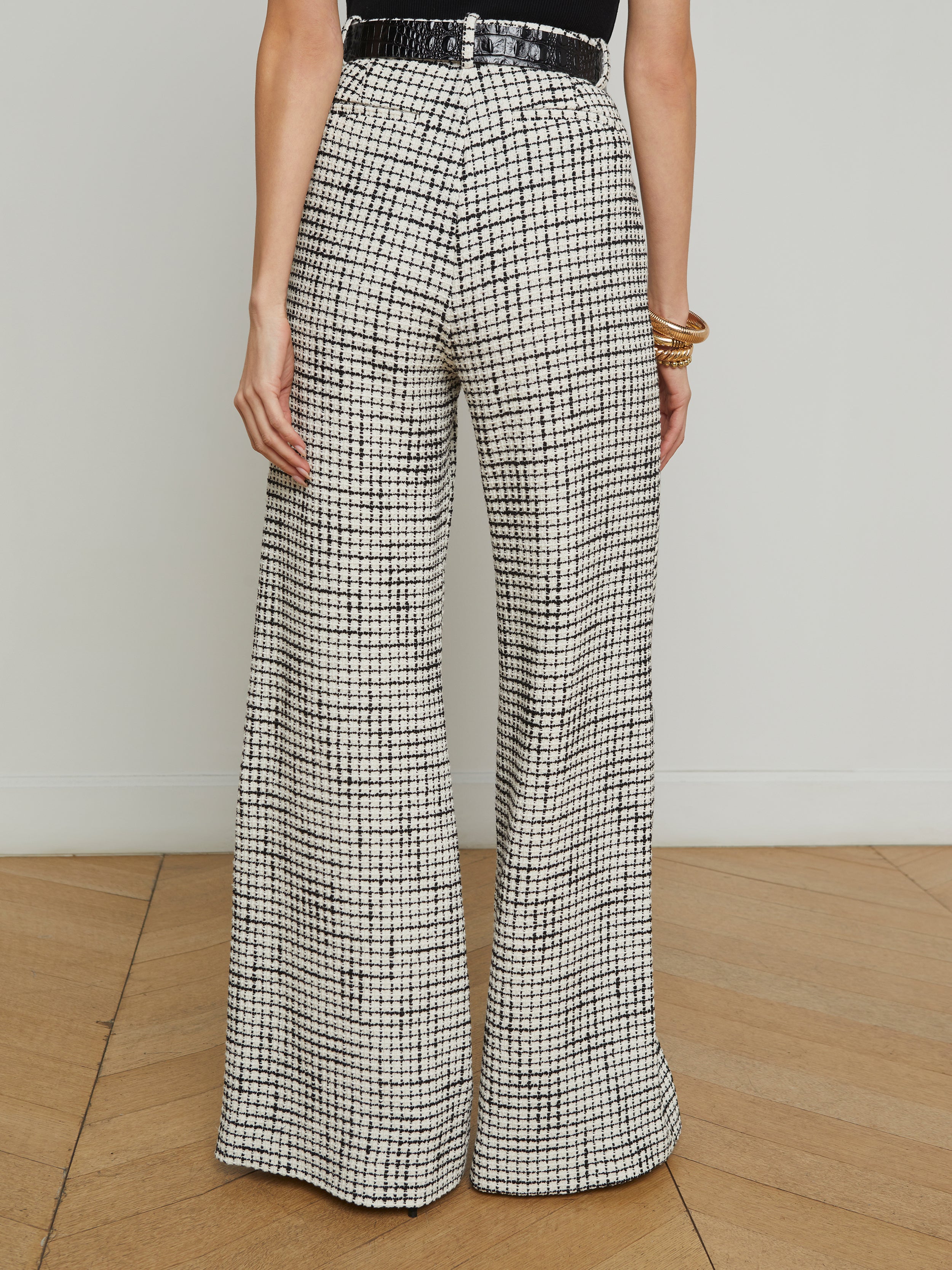 Pilar Tweed Wide-Leg Pant pant L'AGENCE