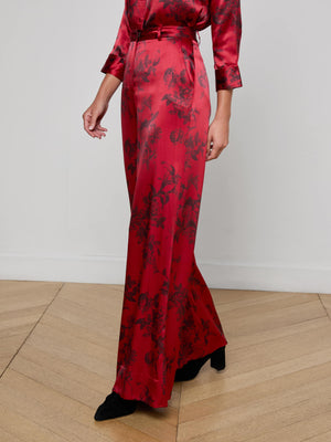 Pilar Silk Wide-Leg Pant