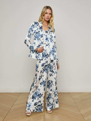 Pilar Silk Wide-Leg Pant pant L'AGENCE