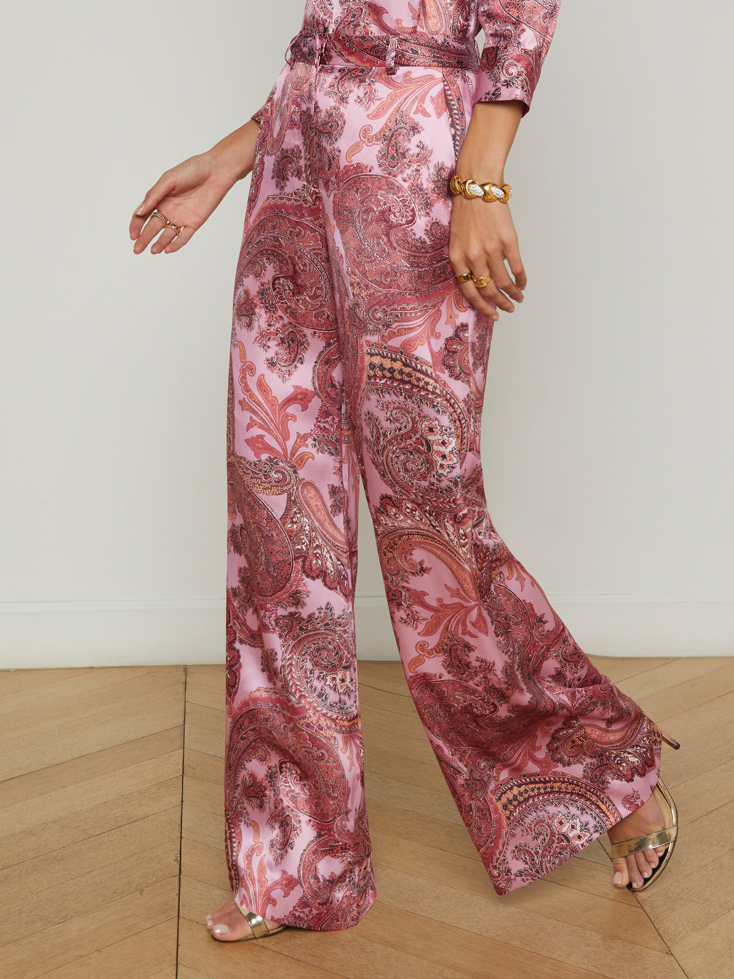 Pilar Silk Wide-Leg Pant pant L'AGENCE