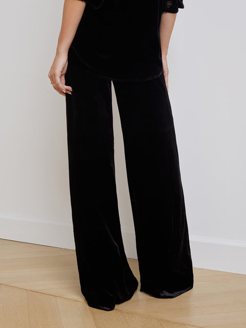 Pilar Velvet Wide-Leg Pant pant L'AGENCE Sale