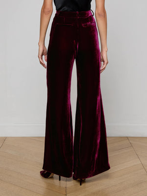 Pilar Velvet Wide-Leg Pant