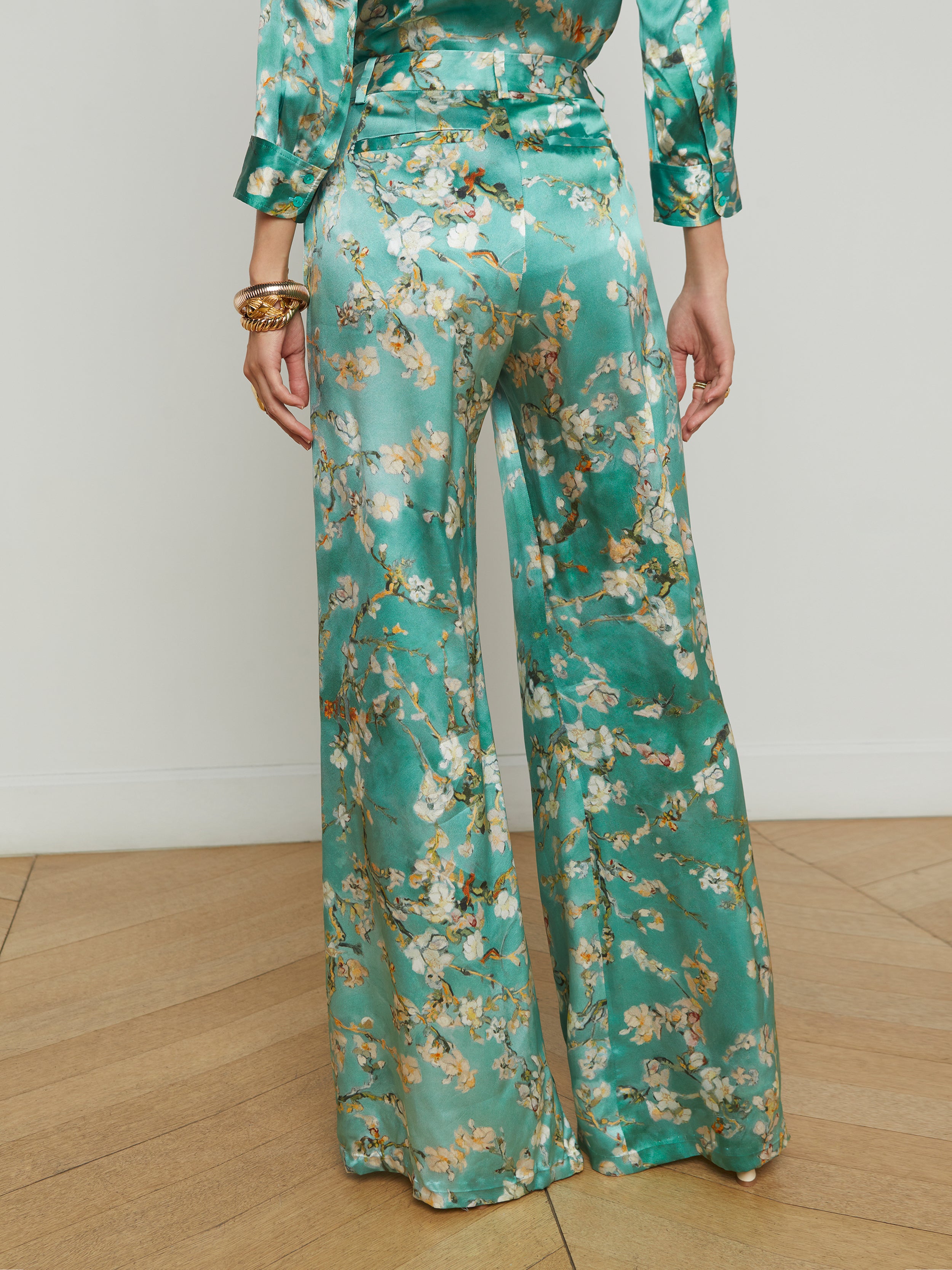 Pilar Silk Wide-Leg Pant pant L'AGENCE