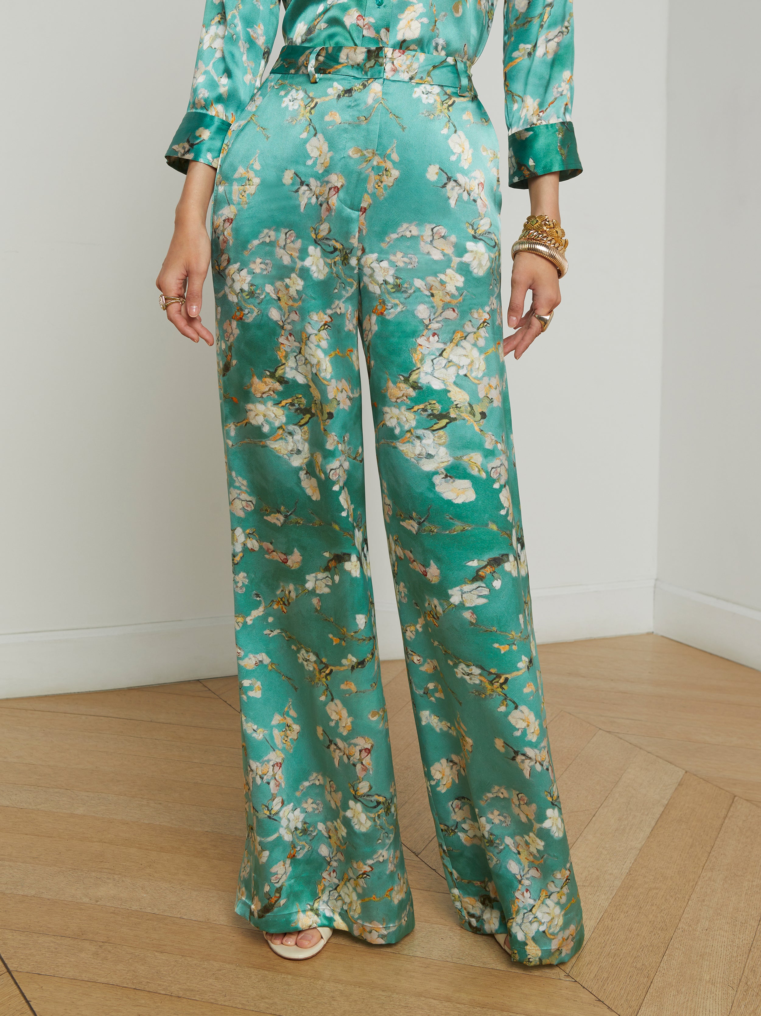 Pilar Silk Wide-Leg Pant pant L'AGENCE