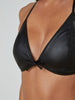 Annabelle Faux Leather Bikini Top swim L'AGENCE Sale