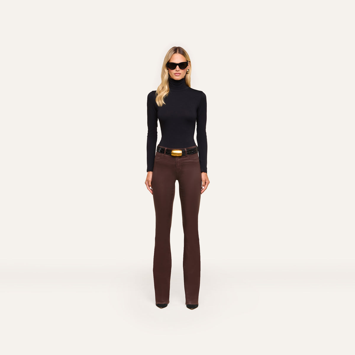 wax coated jean L'AGENCE