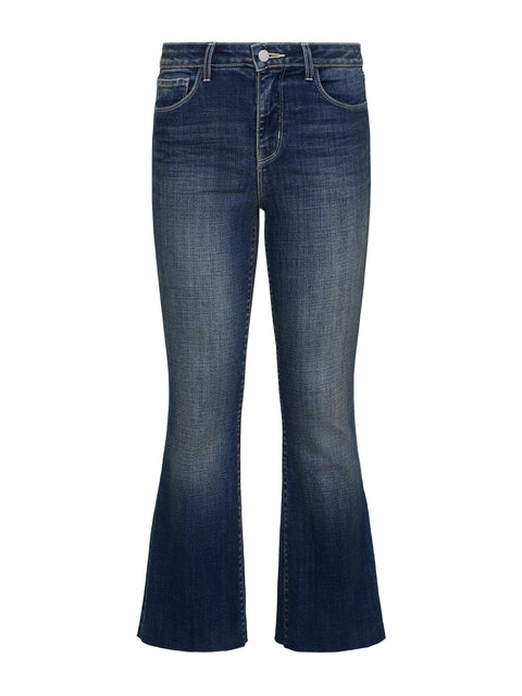 L'AGENCE Kendra High-Rise Cropped Flare Jean in Naples