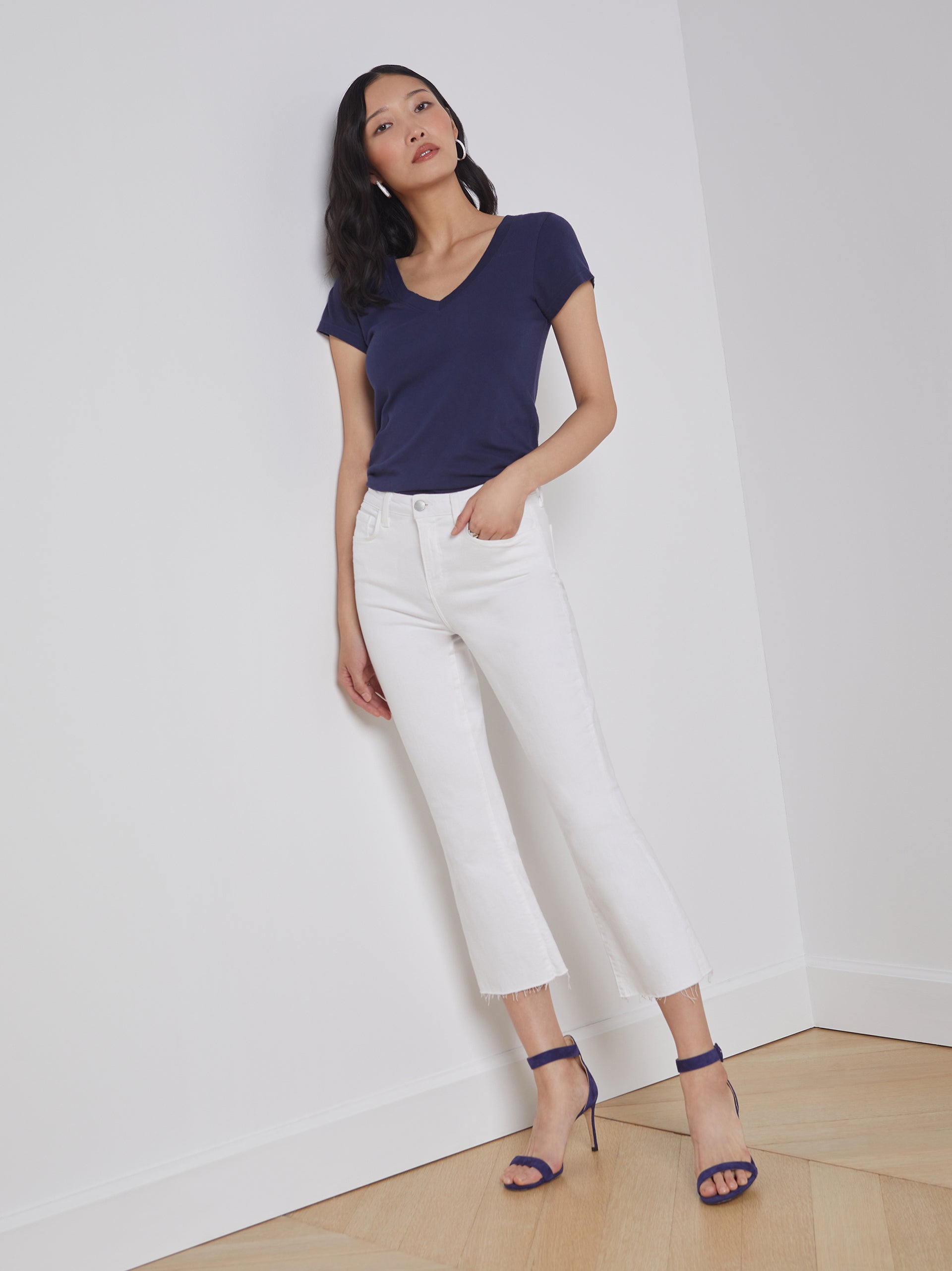 Kendra Cropped Flare Jean jean L'AGENCE   