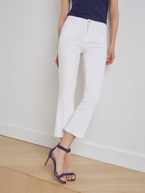 Buy Halston White Denim Skinny High Waist Jeans - Size 8 at ShopLC.