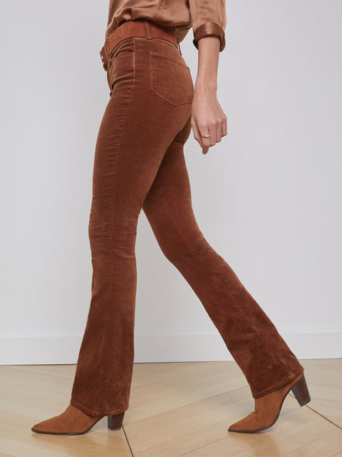 Sofia Jeans Women's Melissa Flare Velour Pants, 33.5 Inseam