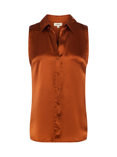 Emmy Sleeveless Silk Blouse blouse L'AGENCE   