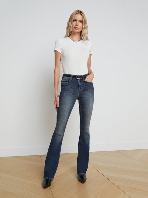 L'AGENCE Selma High-Rise Bootcut Jean in Naples