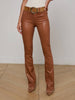 Jean bootcut en denim enduit Selma