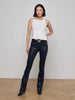 Jean bootcut en denim enduit Selma