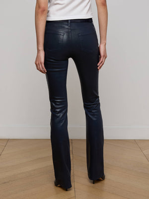 Jean bootcut en denim enduit Selma