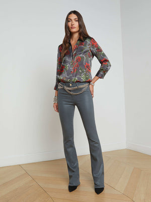 wax coated jean L'AGENCE