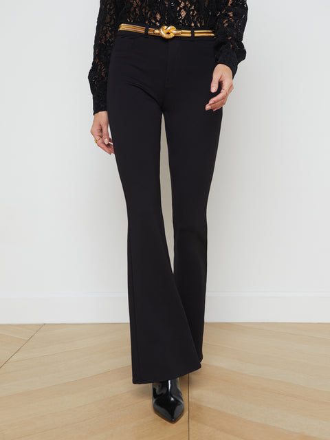 LaVia Dress Pants Womens 8 Black Wool Blend Lightweight Tailored Luxury  Italian