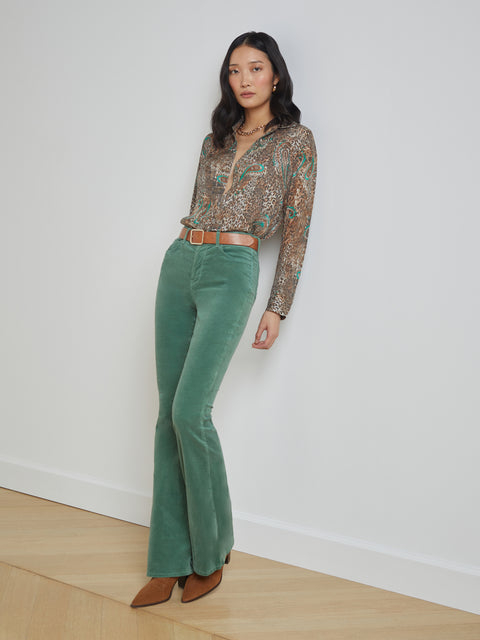 LC Lauren Conrad, Pants & Jumpsuits, New Lc Lauren Conrad L Womens Green  Waffle High Rise Jogger Pants