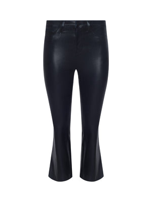 Kendra Coated Cropped Flare Jean