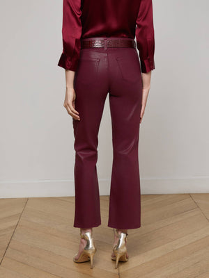 Kendra Coated Cropped Flare Jean