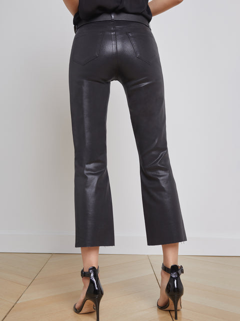 Kendra Coated Cropped Flare Jean jean L'AGENCE   