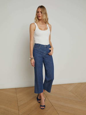 Wanda Cropped Wide-Leg Jean jean L'AGENCE