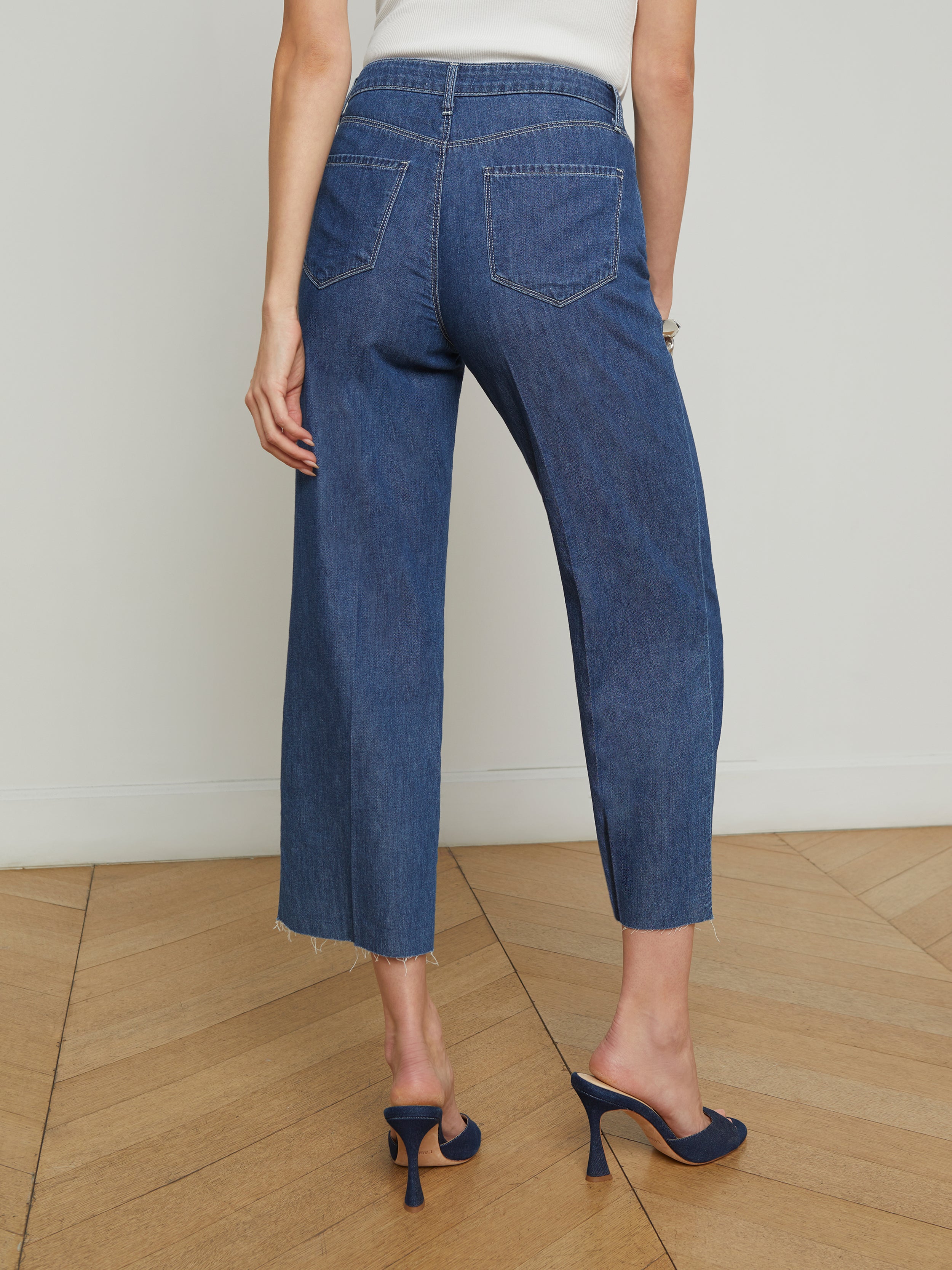 Wanda Cropped Wide-Leg Jean jean L'AGENCE