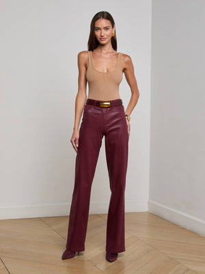 Clayton Coated Wide-Leg Jean