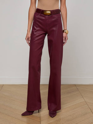 Clayton Coated Wide-Leg Jean
