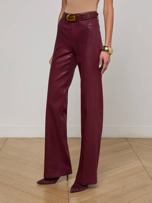 Clayton Coated Wide-Leg Jean