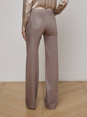 Clayton Coated Wide-Leg Jean