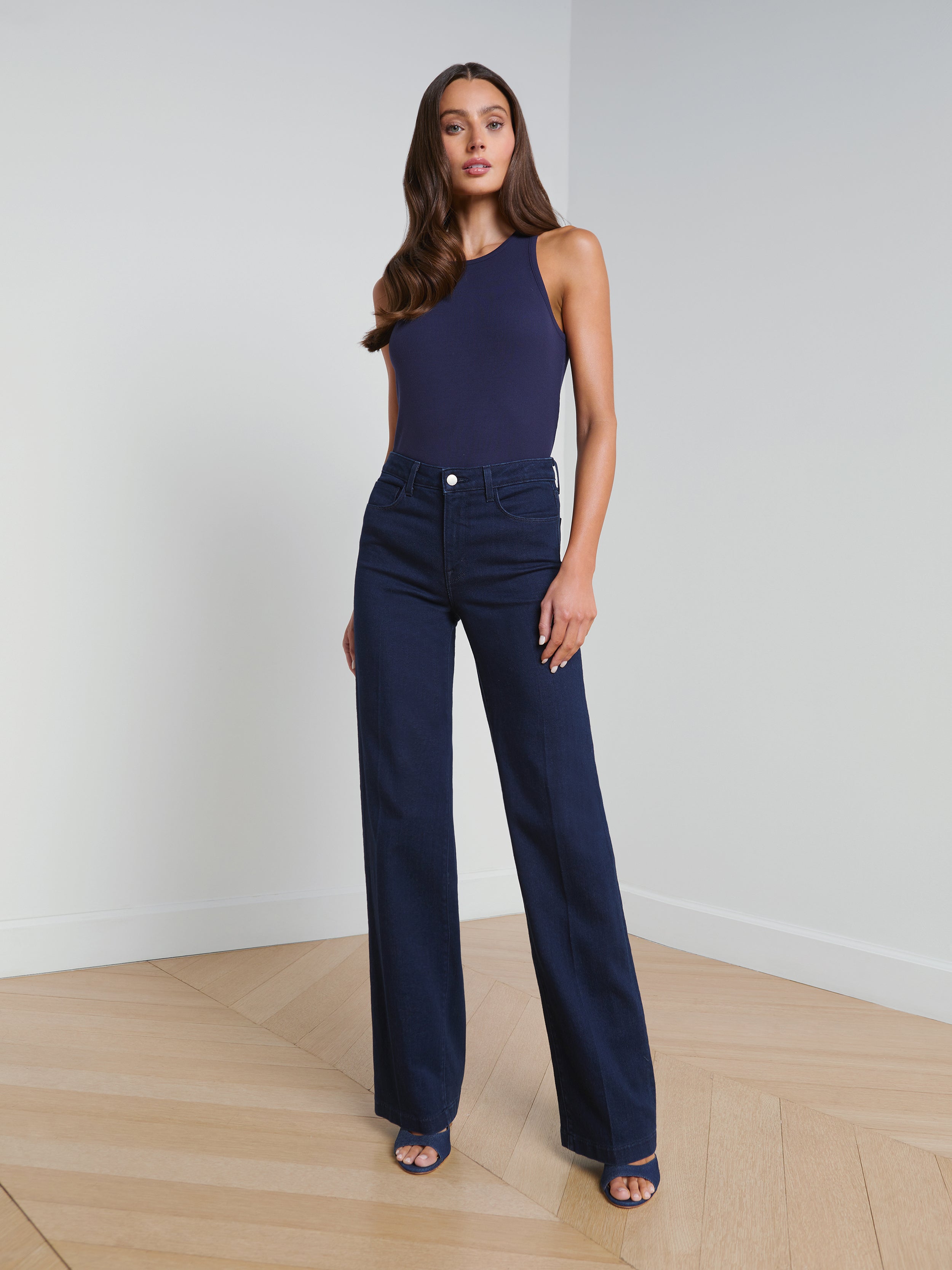 L'AGENCE - Clayton High-Rise Wide-Leg Jean in Palomino