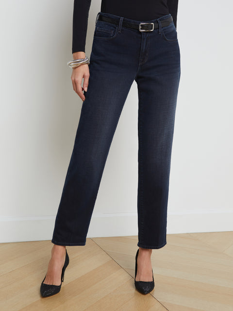 Buy Women Mom Fit Ankle Length Black Contrast Trim Jeans - Global Republic
