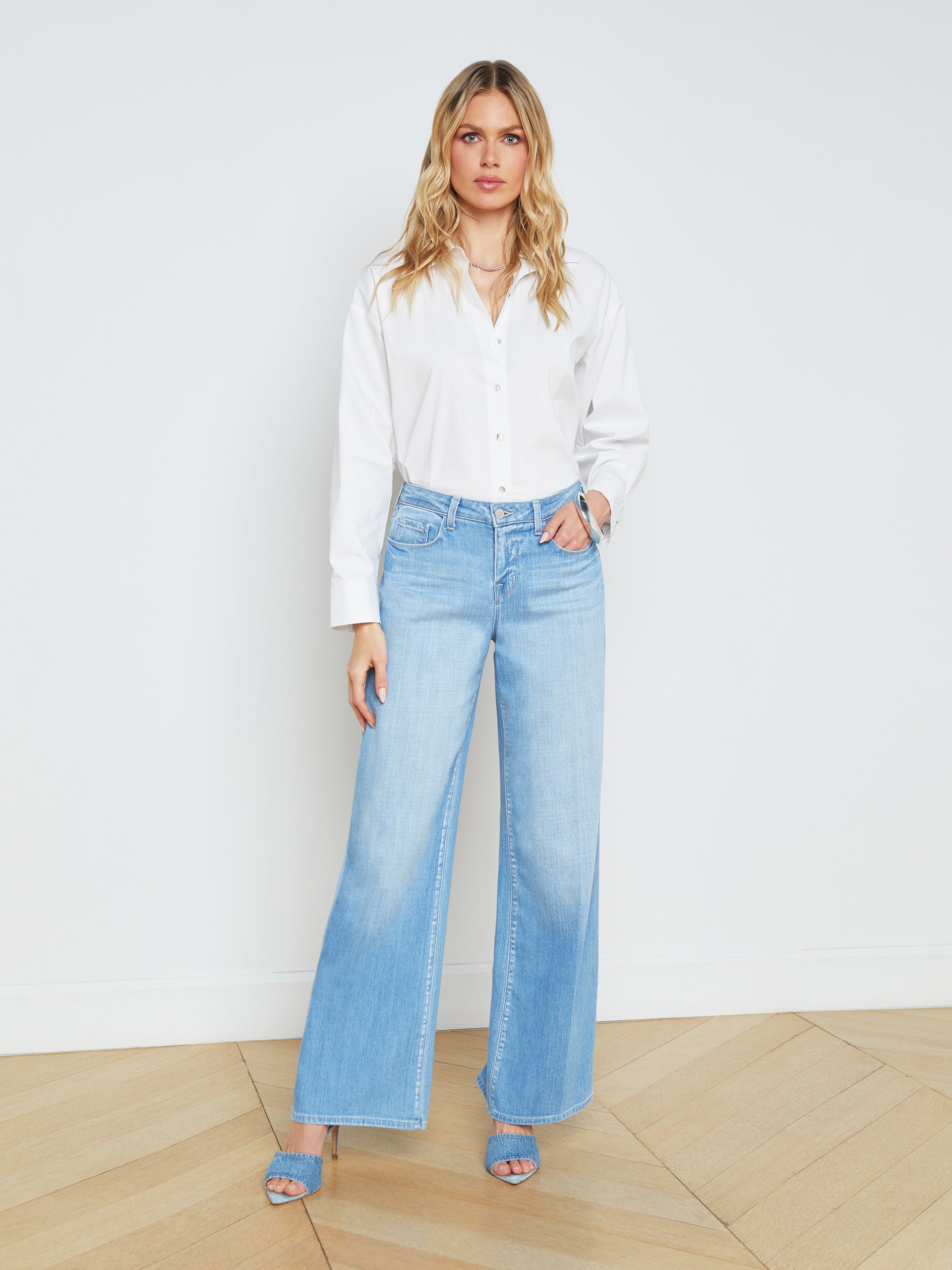 Alicent Wide-Leg Jean jean L'AGENCE Sale   