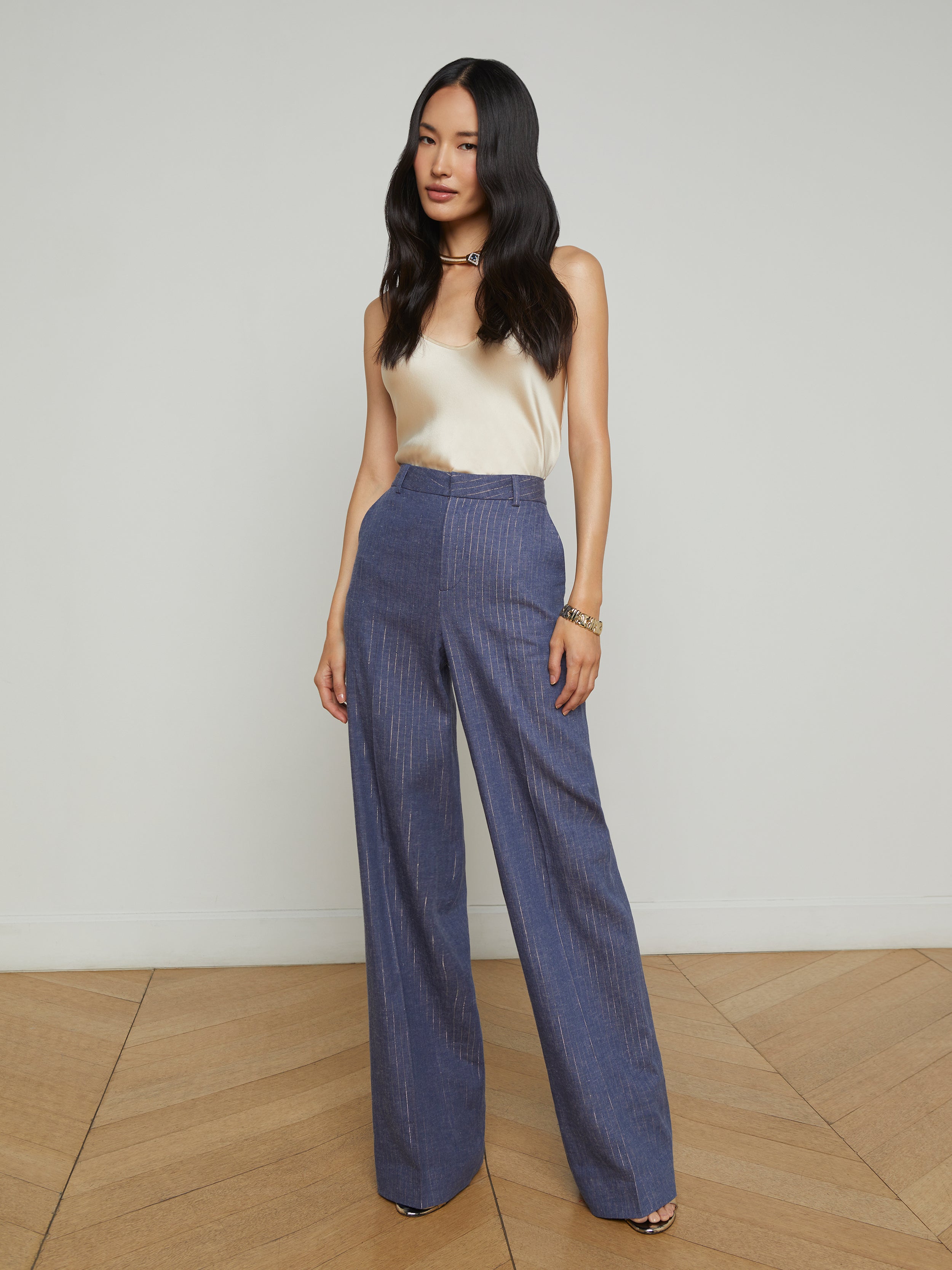 Livvy Pinstriped Trouser pant L'AGENCE