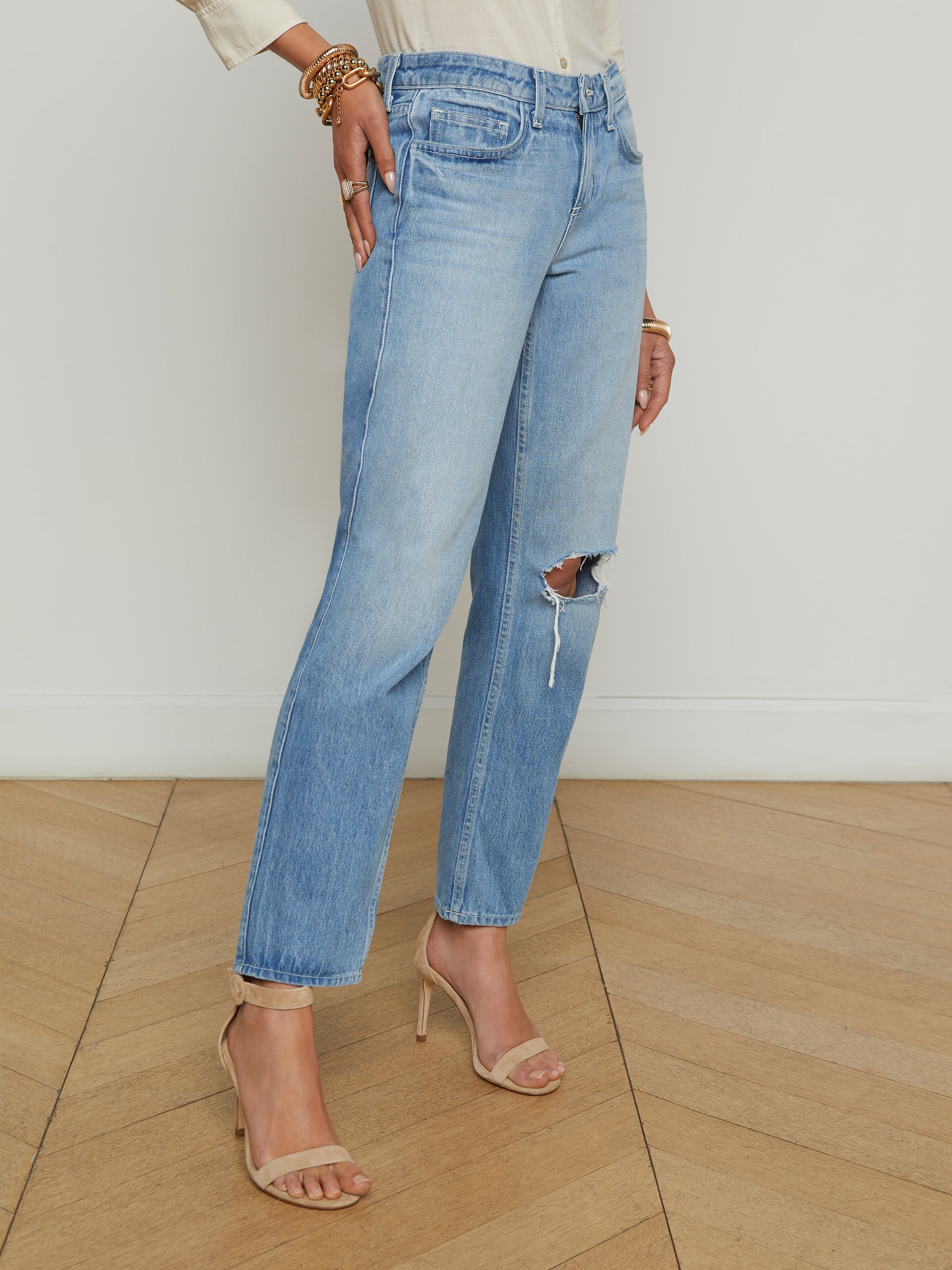 Nevia Slouchy Straight-Leg Jean jean L'AGENCE