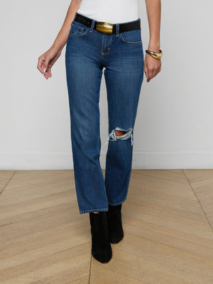 Nevia Slouchy Straight-Leg Jean