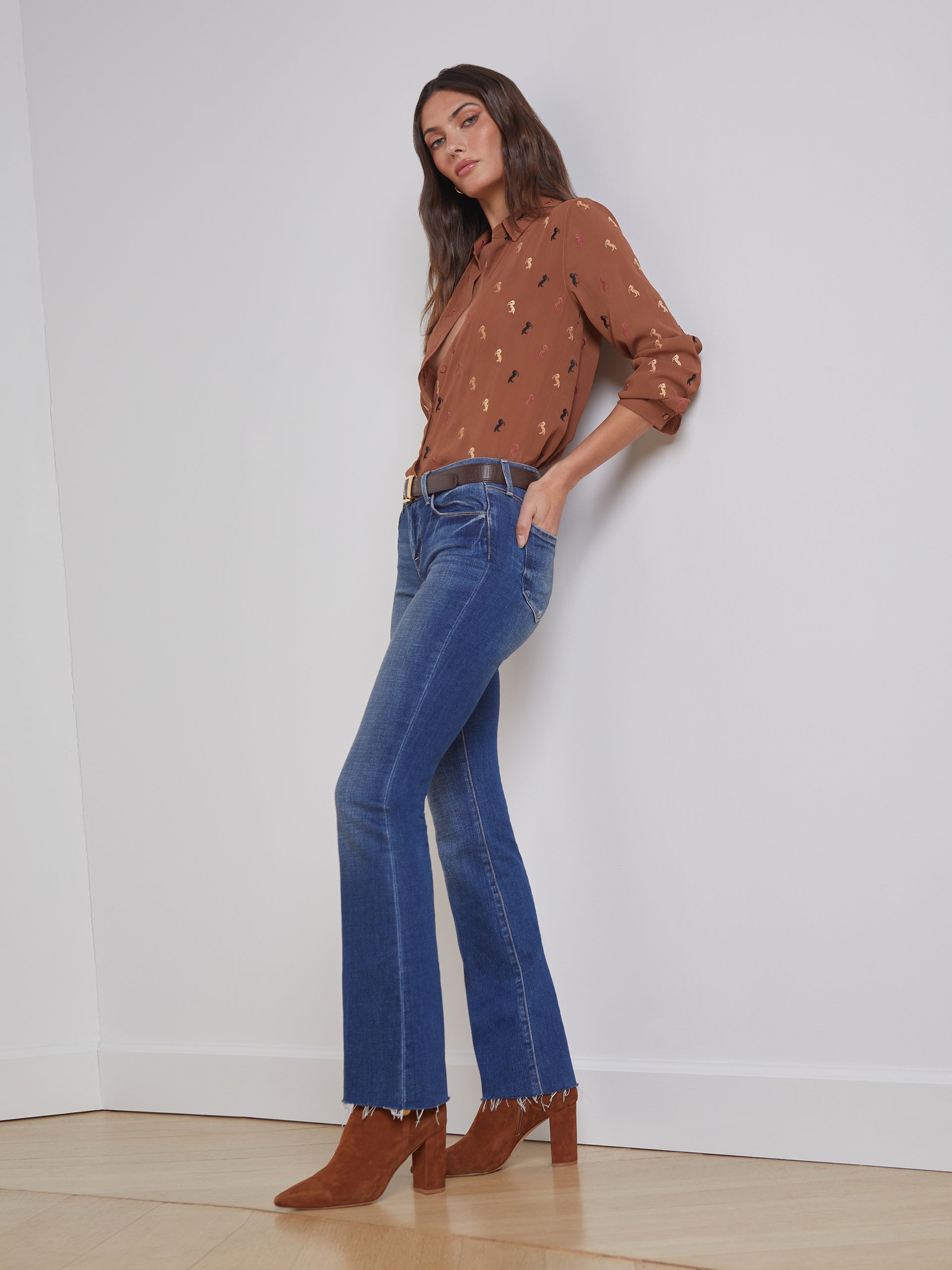 Sneeki Low-Rise Straight-Leg Jean jean L'AGENCE   