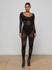 Gambe di pizzo floreale Josiane