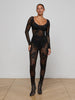 Gambe di pizzo floreale Josiane