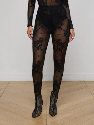 Gambe di pizzo floreale Josiane